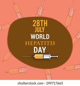 vector illustration World Hepatitis Day.