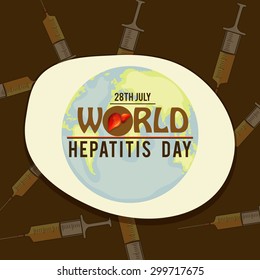 vector illustration World Hepatitis Day.