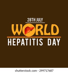 vector illustration World Hepatitis Day.