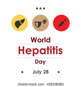 vector illustration / world hepatitis day in july