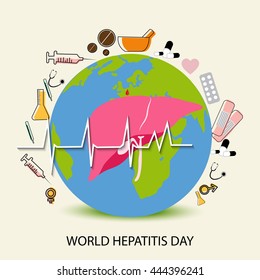 Vector illustration for World Hepatitis Day.