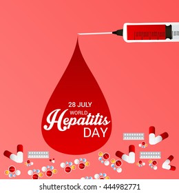 Vector illustration of world hepatitis day.