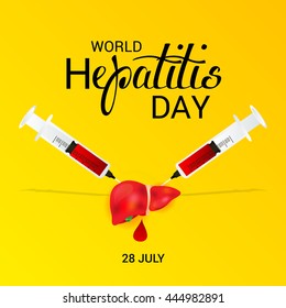 Vector illustration of world hepatitis day.