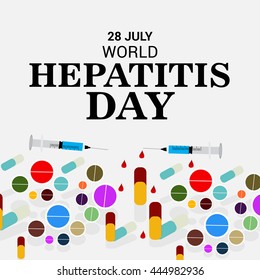 Vector illustration of world hepatitis day.