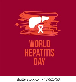 Vector illustration of World Hepatitis Day. Health care campaign