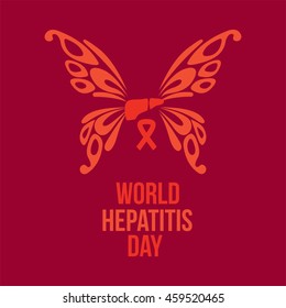 Vector illustration of World Hepatitis Day. Health care campaign