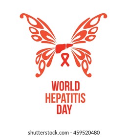 Vector illustration of World Hepatitis Day. Health care campaign