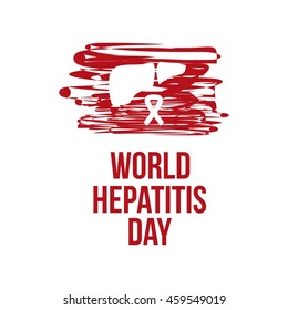 Vector illustration of World Hepatitis Day. Health care campaign