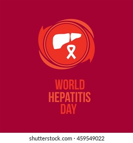 Vector illustration of World Hepatitis Day. Health care campaign