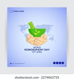 Vector illustration for world homeopathy day