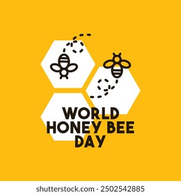 Vector Illustration of World Honey Bee Day. Observed every third Saturday in August. Eps 10.