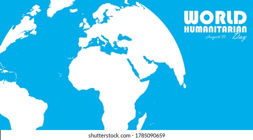 Ilustración vectorial del Día Mundial de la Asistencia Humanitaria. 19 de agosto.