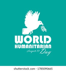 Ilustración vectorial del Día Mundial de la Asistencia Humanitaria. 19 de agosto.