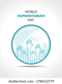 Vector Illustration of World Humanitarian Day observed on 19th August
