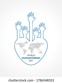 Vector Illustration of World Humanitarian Day observed on 19th August
