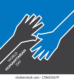 Ilustración vectorial del Día Mundial de la Asistencia Humanitaria, celebrado el 19 de agosto
