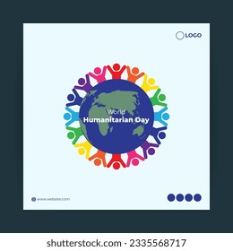 Vector illustration for World Humanitarian Day