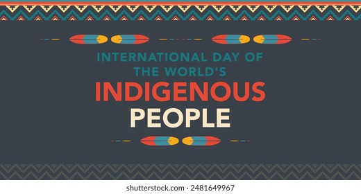 Vector Illustration for World Indigenous People Day on August 9 to Raise Awareness and Protect the Rights of Populations, featuring a Flat Background