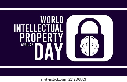 Vector illustration of world intellectual property day. April 26.