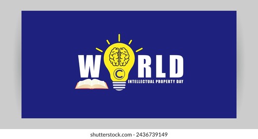 Vector illustration of World Intellectual Property Day social media feed template
