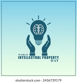 Vector illustration of World Intellectual Property Day social media feed template