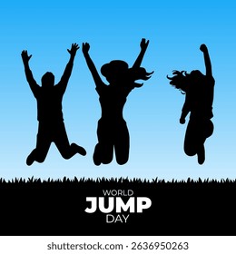 Vector illustration of World Jump Day social media template