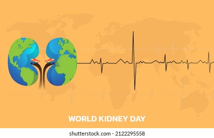 Ilustración vectorial del Día Mundial del Riñón.