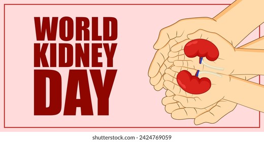 Ilustración vectorial de la plantilla de alimentación de redes sociales del Día Mundial del Riñón