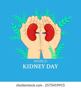 Vector illustration of World Kidney Day social media template