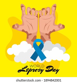 vector illustration World Leprosy Day on color background