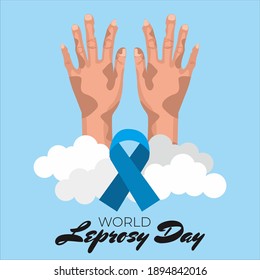 vector illustration World Leprosy Day on color background