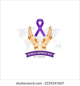 Vector illustration of World Leprosy Day social media template