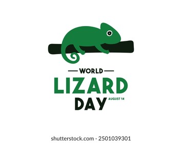 Vector Illustration of World Lizard Day. August 14. Eps 10.