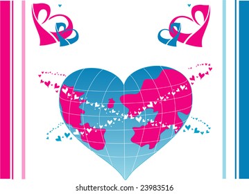 Vector illustration of world love.