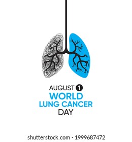 Vector Illustration Of World Lung Cancer Day Poster Design