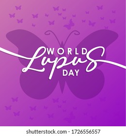 Ilustración vectorial del Día Mundial del Lupus. se puede usar para tarjetas de felicitación, banners, invitaciones