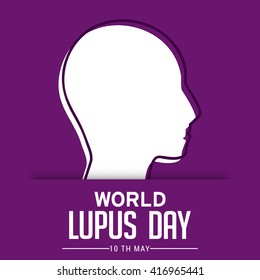 Vector illustration of  World Lupus Day with stylish ribbon.