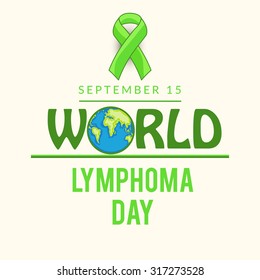 Vector Illustration Of World Lymphoma Awareness Day.