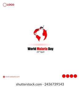 Vector illustration of World Malaria Day social media feed template