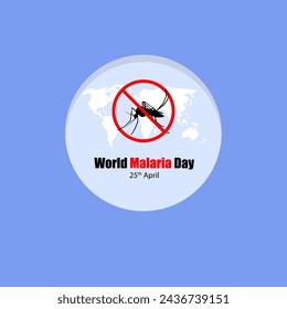 Vector illustration of World Malaria Day social media feed template