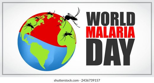 Vector illustration of World Malaria Day social media feed template