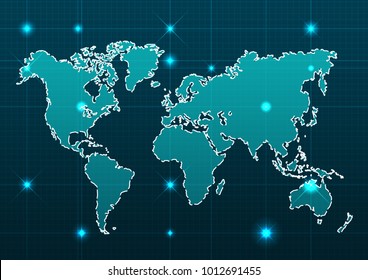 vector illustration world map