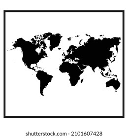 Vector illustration of world map