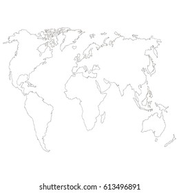 Vector illustration with world map