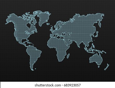 vector illustration world map