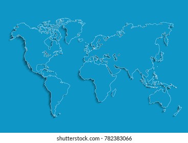 vector illustration world map