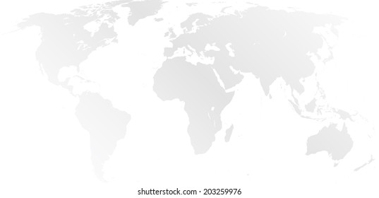 Vector illustration of World map with Continents