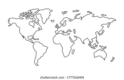 8,771 Minimalist world map Images, Stock Photos & Vectors | Shutterstock