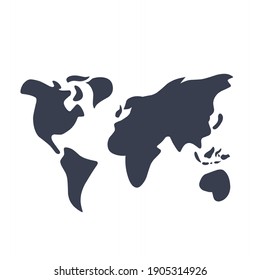 vector illustration of world map icon.  illustrations for universal, educational.  flat minimalist design eps 10.