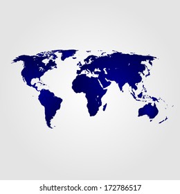 vector illustration world map, silhouette, Modern elements, eps 8